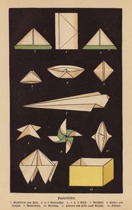 Papier vouwen (kleurenlitho)