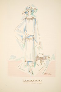 Pariser Platz, Zomeroutfit door Hammer, uit Styl, uitgegeven 1922 door German School