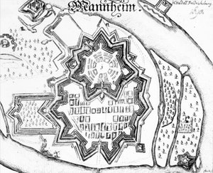 Plan van Mannheim, Duitsland 1690
