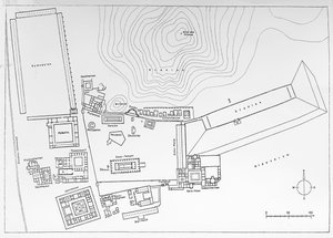 Plattegrond van Olympia, Griekenland