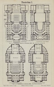 Plannen van het Koninklijk Theater, Wiesbaden en het Gemeentelijk Theater, Rostock, Duitsland