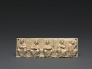Plaquette van een draagbaar altaar: Christus en de apostelen, Neder-Rijnvallei, 1050-1100