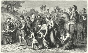 Polybius draagt de as van Philopoemen in een plechtige processie naar Megalopolis door German School