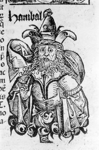 Portret van Hannibal of Annibal (247 v.Chr. - 183 v.Chr.), Carthaagse generaal en staatsman - in Liber chronicarum door Hartmann Schedel, Neurenberg 1497.