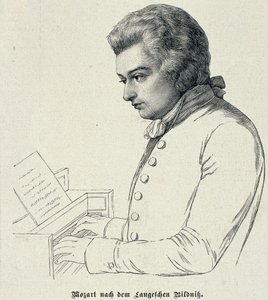 Portret van Wolfgang Amadeus Mozart (1756-91)