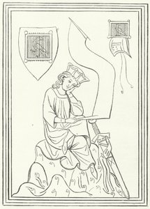 Portret van de Middelhoogduitse lyrische dichter Walther von der Vogelweide uit de Codex Manesse