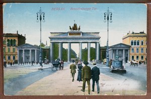Ansichtkaart van de Brandenburger Tor in Berlijn