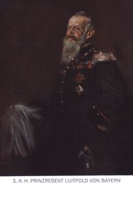 Prins Regent Luitpold van Beieren (kleurenlitho)