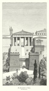 Propylaea, ingang van de Akropolis van Athene, Oud Griekenland door German School