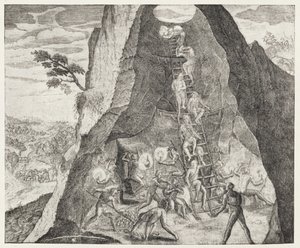 Vreemde Afbeelding van de Arbeiders in de Mijnen van Potosi, uit Gottfried