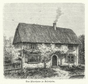 Pastorie van Sessenheim, huis van Friederike Brion, met wie Johann Wolfgang Goethe een liefdesaffaire had tijdens zijn studie aan de Universiteit van Straatsburg in 1770-1771