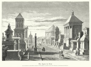 Romeinse graven langs de Via Appia bij de drie mijl markering door German School
