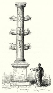 Rostral kolom van Gaius Duilius, ter herdenking van de Romeinse zege op de Carthagers bij de Slag bij Mylae in 260 v.Chr. door German School