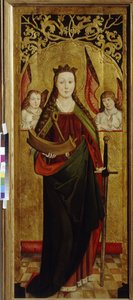 Sint-Catharina van Alexandrië met een stuk van het martelwiel