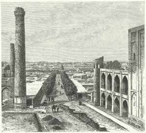 Samarkand (gravure) door German School