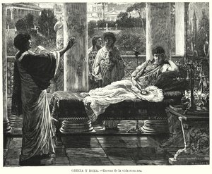 Scène uit het leven in het oude Rome door German School