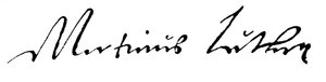 Handtekening van Maarten Luther