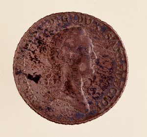 Zilveren munt (thaler) uit Saksen: regering van Frederik Augustus I van Saksen door German School