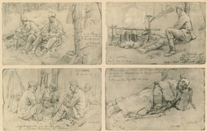 Soldaten aan het Westelijk Front