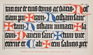 Specimen van het Wurtzburg Missaal, geschreven rond 1470 of 1480