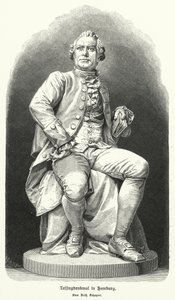 Standbeeld in Hamburg door Fritz Schaper van Duitse dramaturg en filosoof Gotthold Ephraim Lessing door German School
