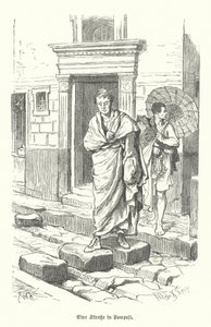 Straat in de oude Romeinse stad Pompeii