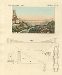 Hangbrug van Freiburg in Zwitserland door German School