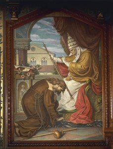 Tannhauser biecht zijn zonden op aan paus Urbanus IV, uit de Tannhauser Saga