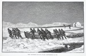 Het verpletteren van onze ijsschots, 26 september 1883, Londen 1886 door German School