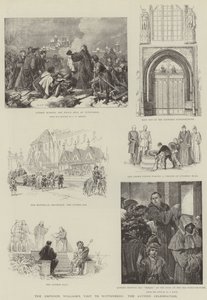 Het Bezoek van Keizer Wilhelm aan Wittenberg, de Luther Viering (gravure) door German School