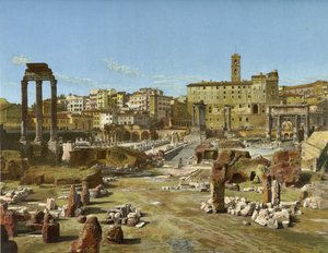 Het Forum, Rome (chromolitho) door German School