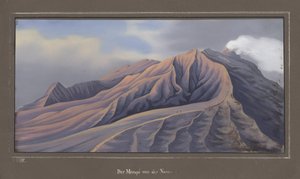 De noordkant van de Merapi gezien vanaf 4686 voet, november 1836, pl.VII uit Topographischer und naturwissenschaftlicher Atlas zur Reise durch Java, door Dr. Fr. Junghuhn, Magdeburg, 1845