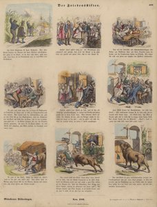 De Vredestichter (gekleurde gravure)