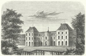 Het Tuilerieënpaleis, Parijs, in 1799 (gravure) door German School