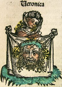 De Sluier van Veronica, gepubliceerd in de Neurenberg Kroniek, 1493 door German School