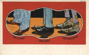 De stadia van liefde in schoenen door German School