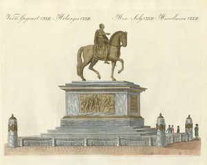 Het standbeeld van Jozef II voor het keizerlijk kasteel in Wenen door German School