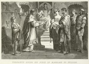 Theodosius geeft zijn nicht in huwelijk aan Stilicho door German School