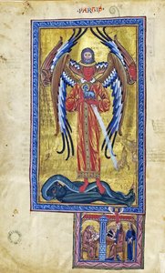 Theofanie van Goddelijke Liefde (Visioen uit Liber Divinorum Operum), ca.1220-30 door German School