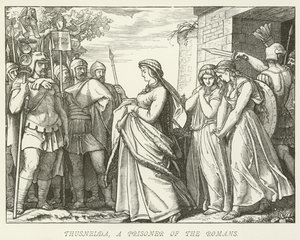 Thusnelda, een gevangene van de Romeinen door German School