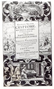 Titelpagina van Boek 9 van Cryptomenysis en Cryptografie door Gustavus Selenus (Augustus, Hertog van Brunswijk), 1624 door German School
