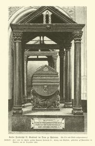Graf van Frederik II, Heilige Roomse Keizer, in de kathedraal van Palermo, Sicilië