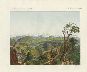 Twee uitzichten op de Himalaya door German School