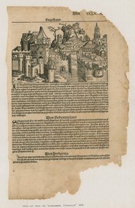 Uitzicht op Londen, 1493. Uit de Neurenberg Kroniek door German School