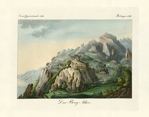 Uitzicht op de berg Athos