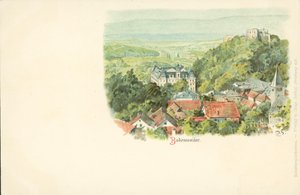 Uitzicht op de stad Badenweiler, Duitsland