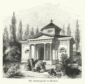 Weimarer Fürstengruft, grafkapel van de hertogen van Saxe-Weimar-Eisenach en locatie van de graven van de Duitse auteurs Johann Wolfgang Goethe en Friedrich Schiller door German School