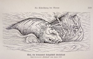 Walvis valt een schip aan