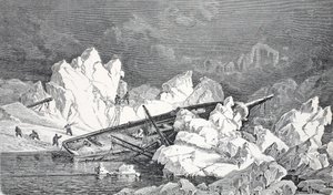 Wrak van de Hansa, Londen 1874 door German School
