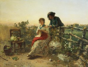 In vredestijd, door Gerolamo Induno, circa 1880